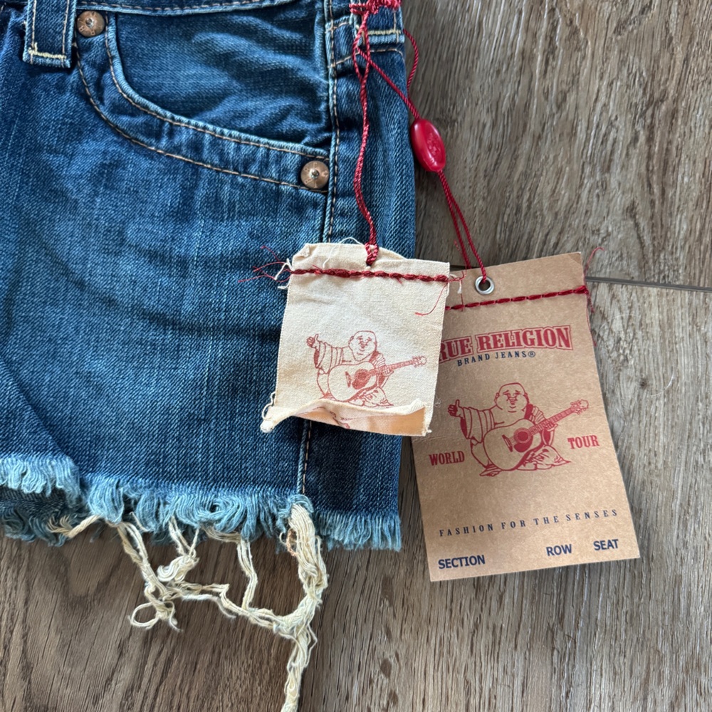 True Religion Jeans Mandy Mini Denim Skirt Size 25 - Picture 2 of 6